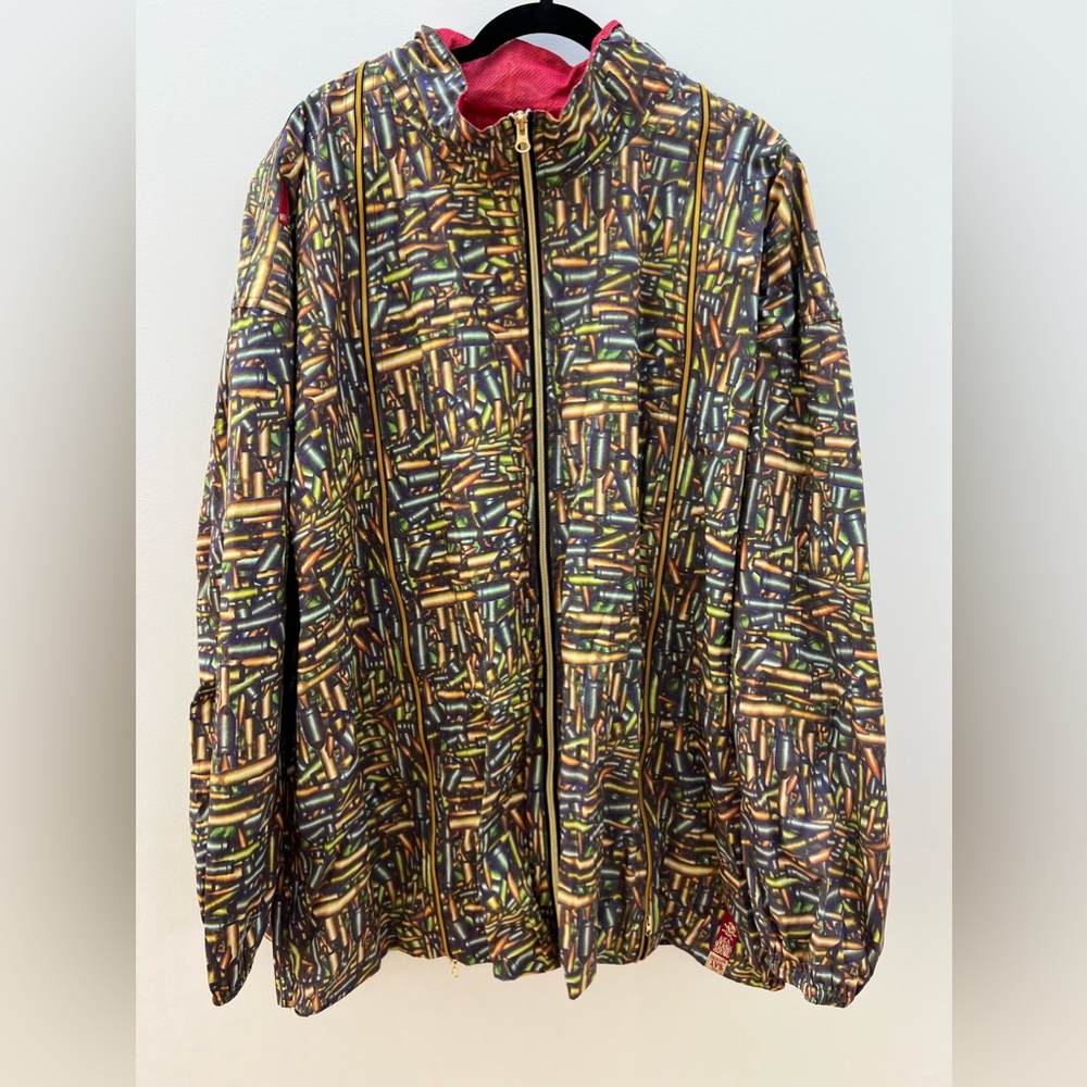 Aka Stash House Bullet Zip Jacket 4 XL NWT New With Tags Red and Gold